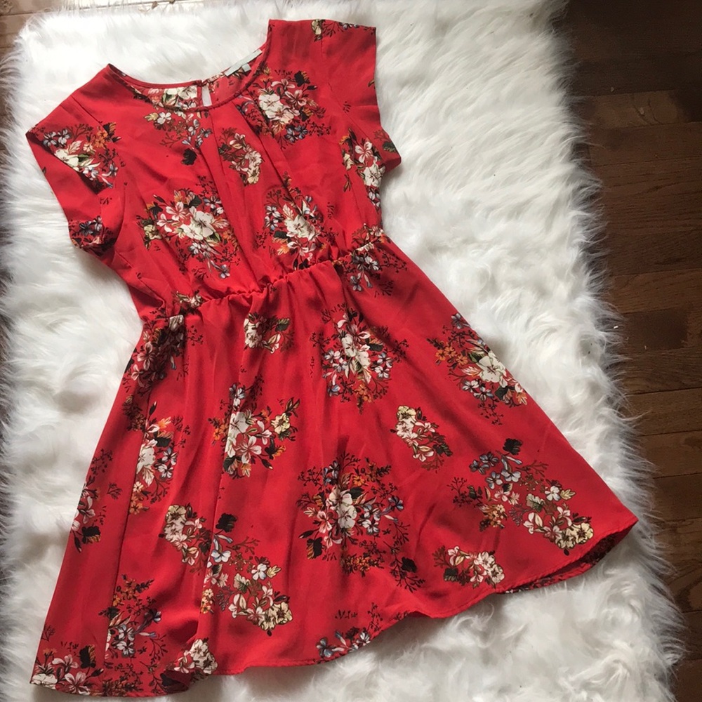 Floral Short Sleeve Dress